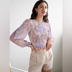 🎀 WILFRED ARITZIA tempest blouse 1X purple Euc